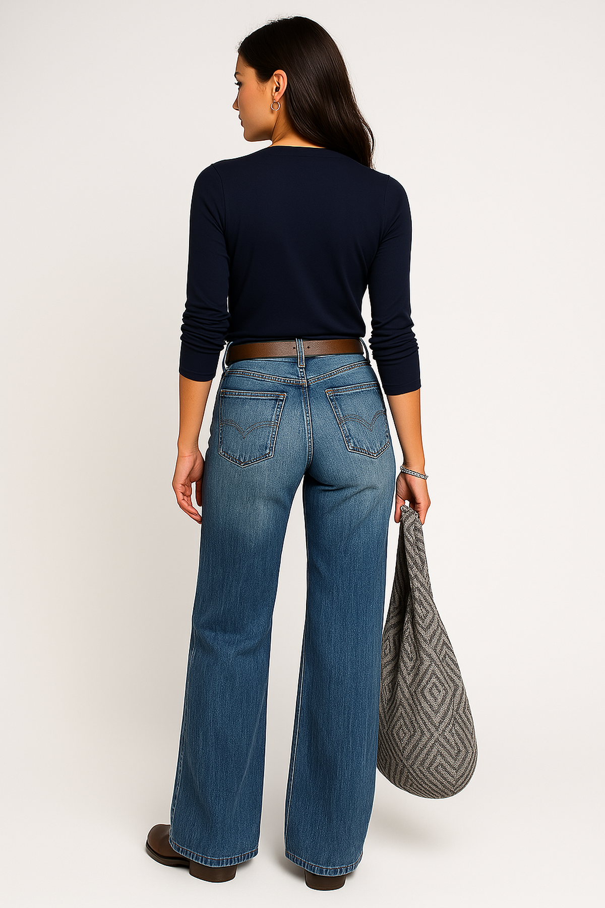 Vintage Wide-Leg Jeans For Women