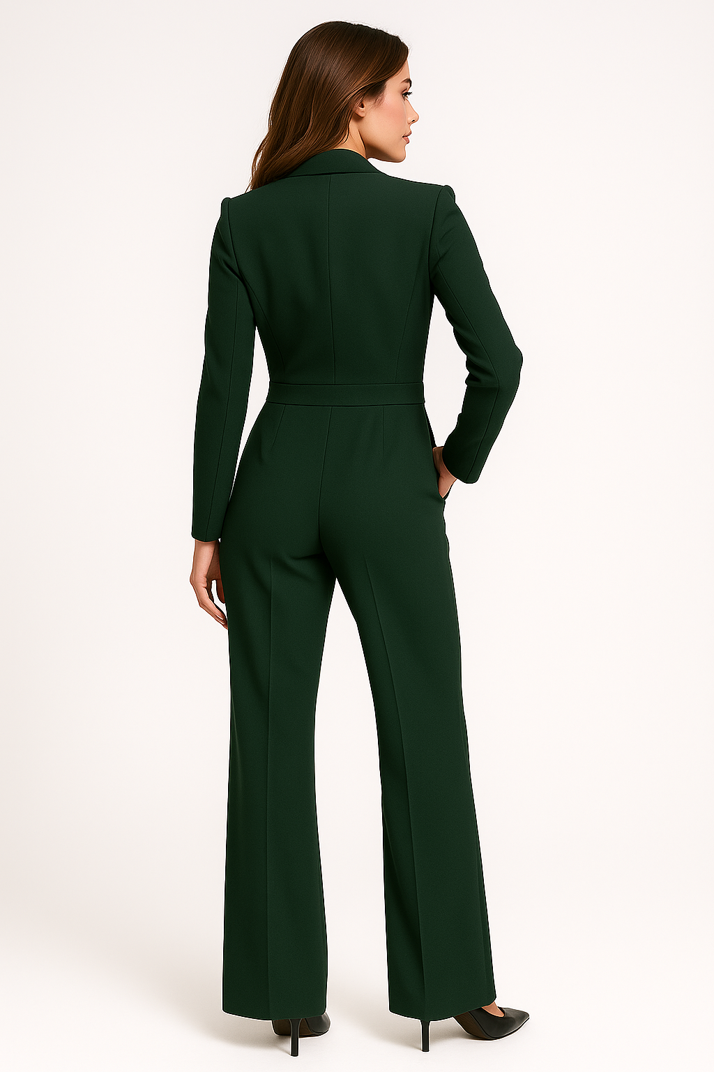 V-Neck Wide-Leg Jumpsuit