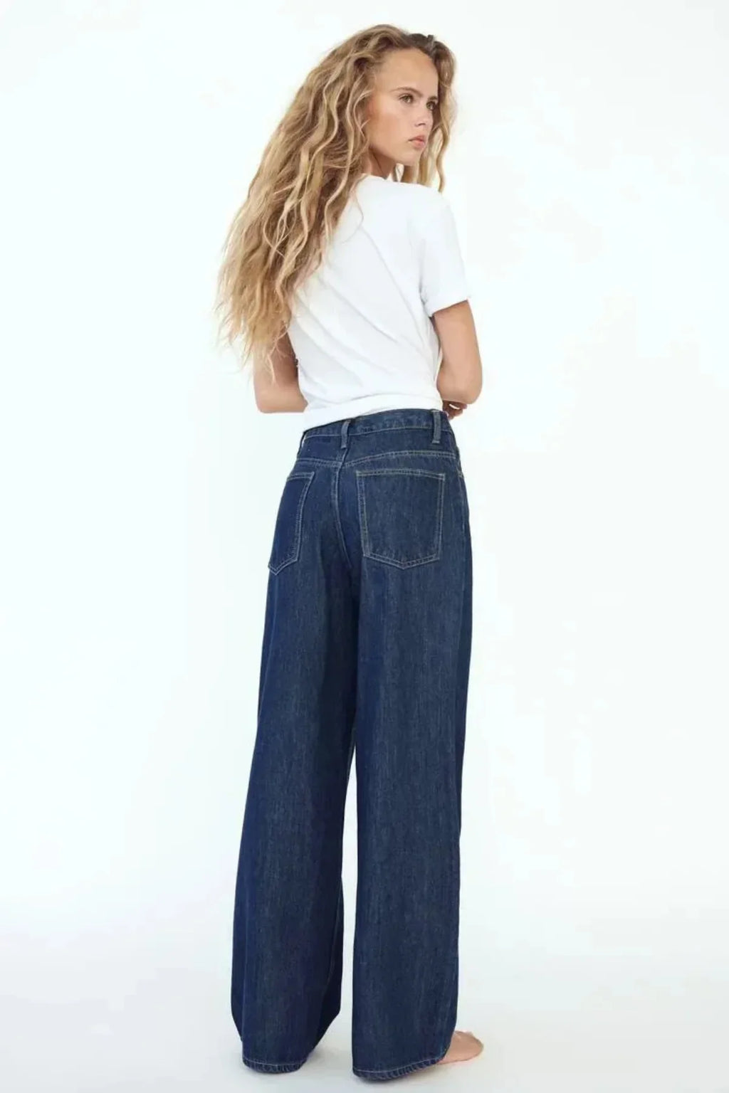 Asymmetrical Wide-Leg Denim Pants – Streetwear & Everyday Style