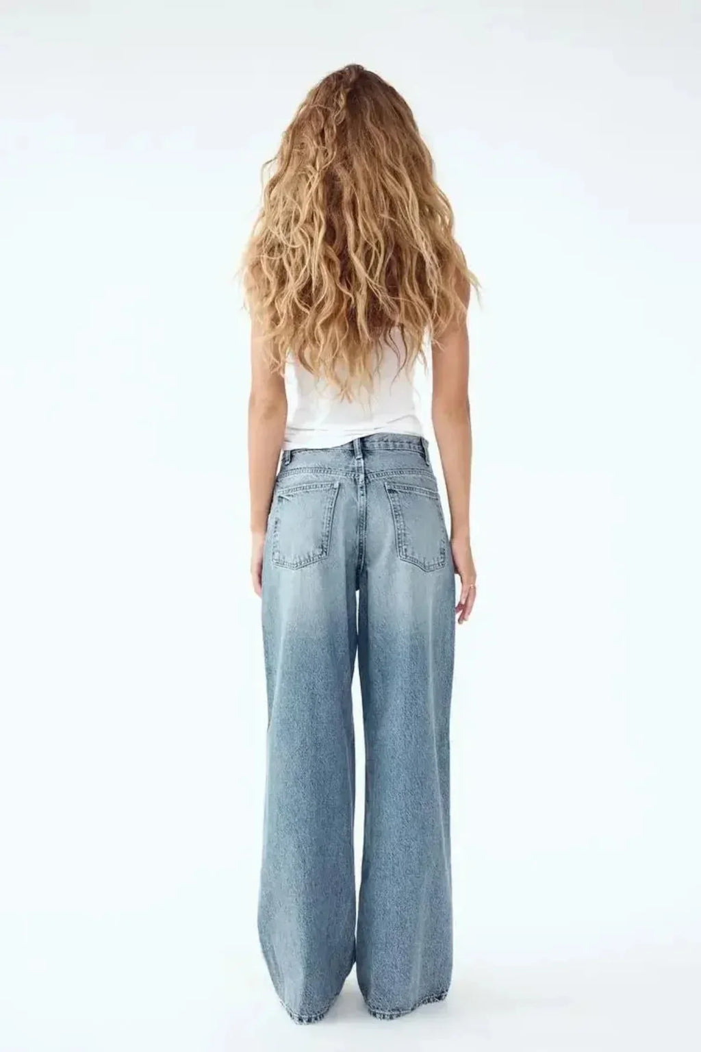 Asymmetrical Wide-Leg Denim Pants – Streetwear & Everyday Style