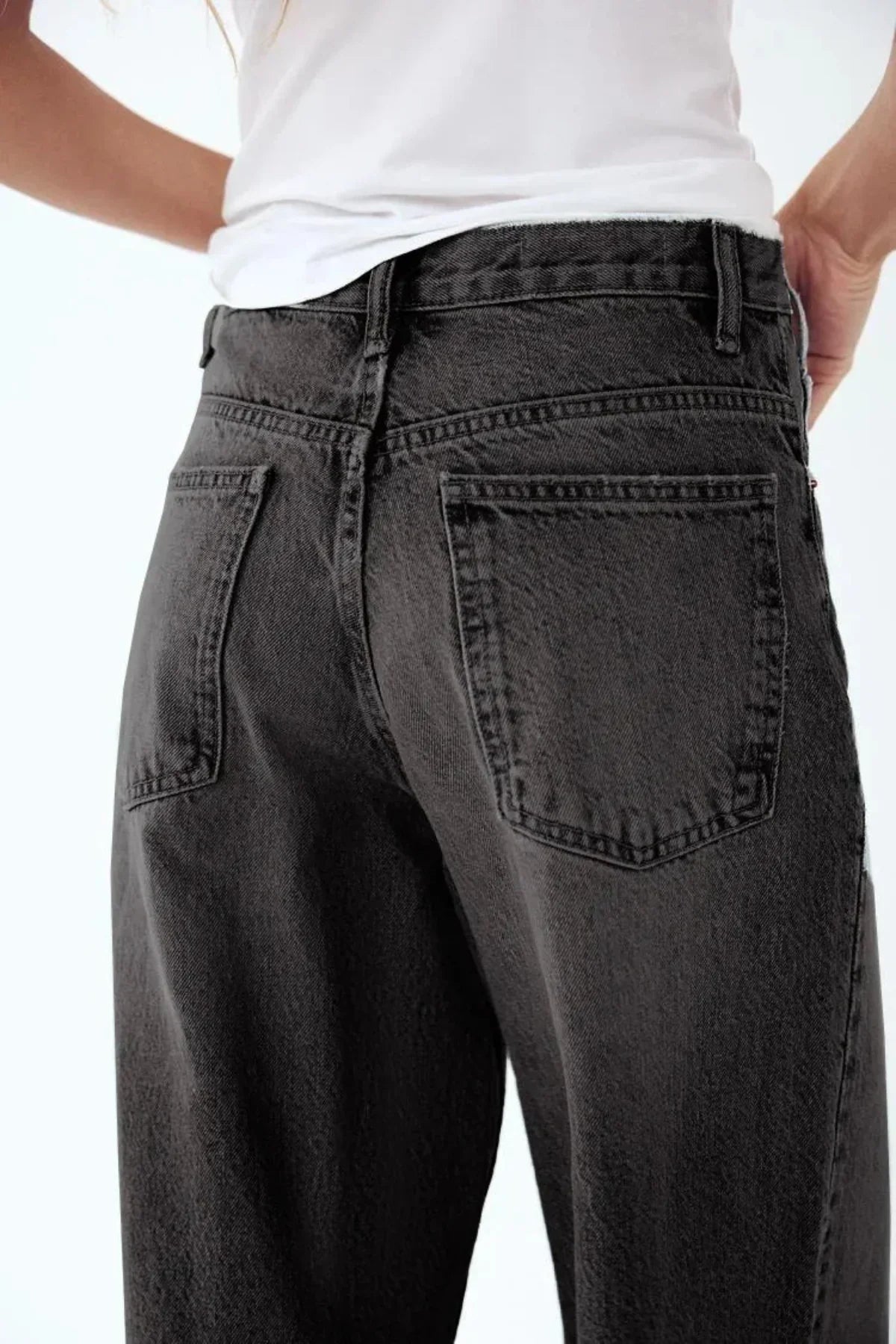 Asymmetrical Wide-Leg Denim Pants – Streetwear & Everyday Style