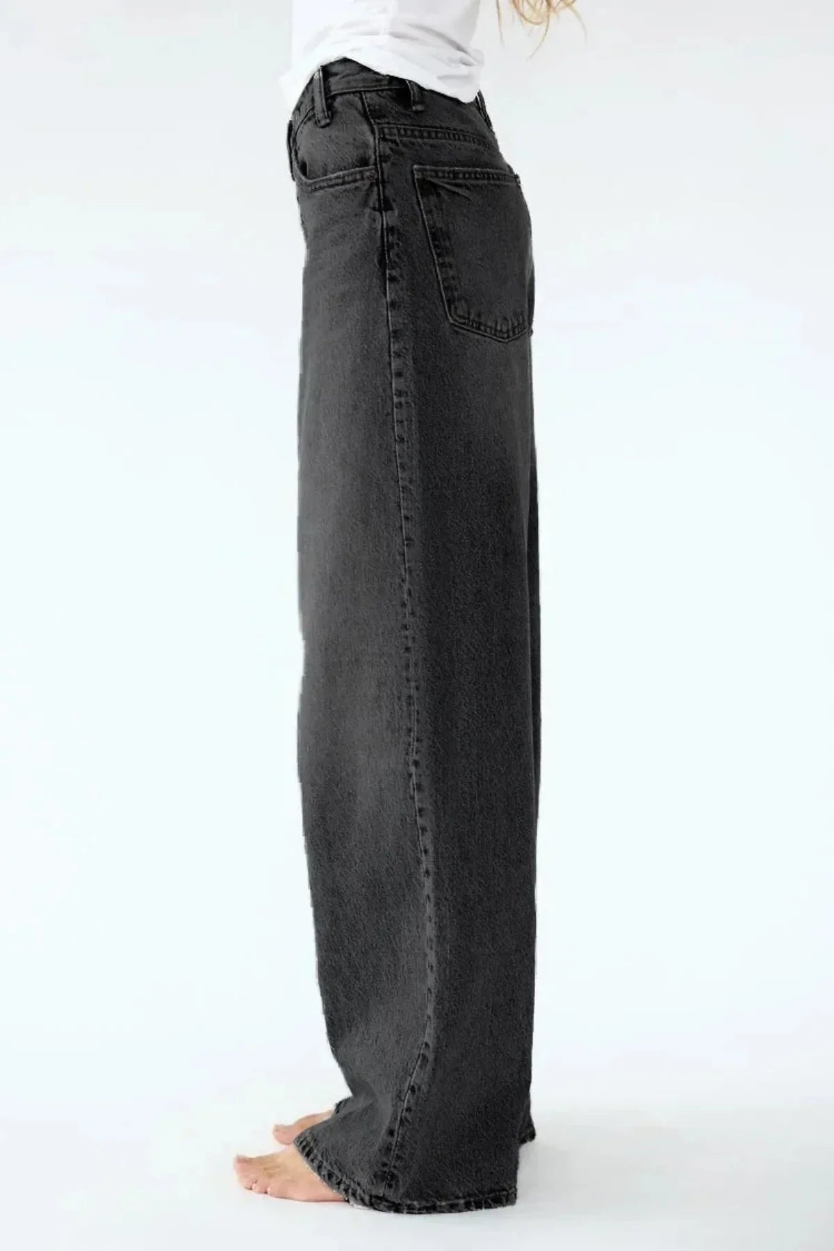 Asymmetrical Wide-Leg Denim Pants – Streetwear & Everyday Style