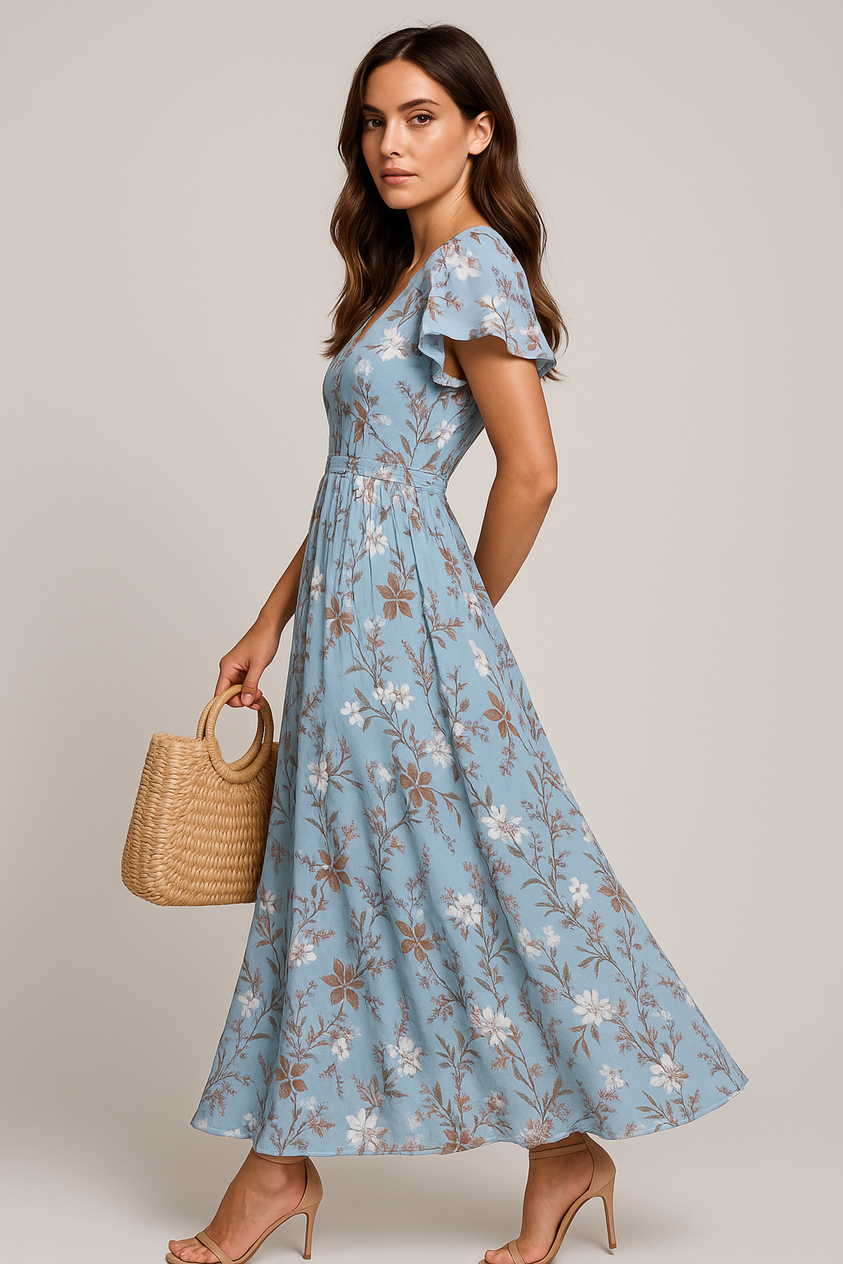 Tailored Floral Maxi Dress
