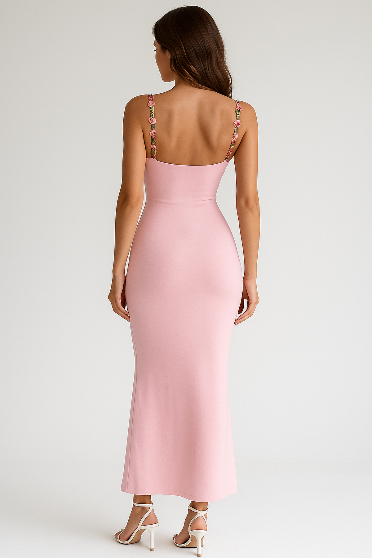 Elegant Floral Embroided Maxi Dress