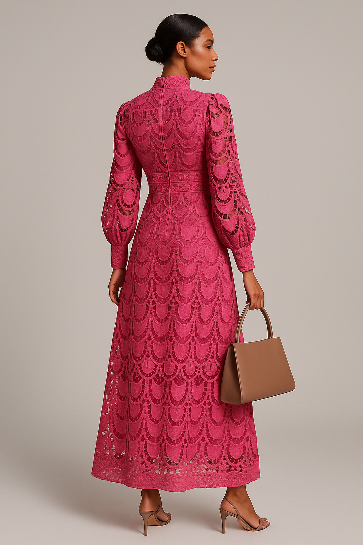 Modern Long Sleeves Maxi Dress