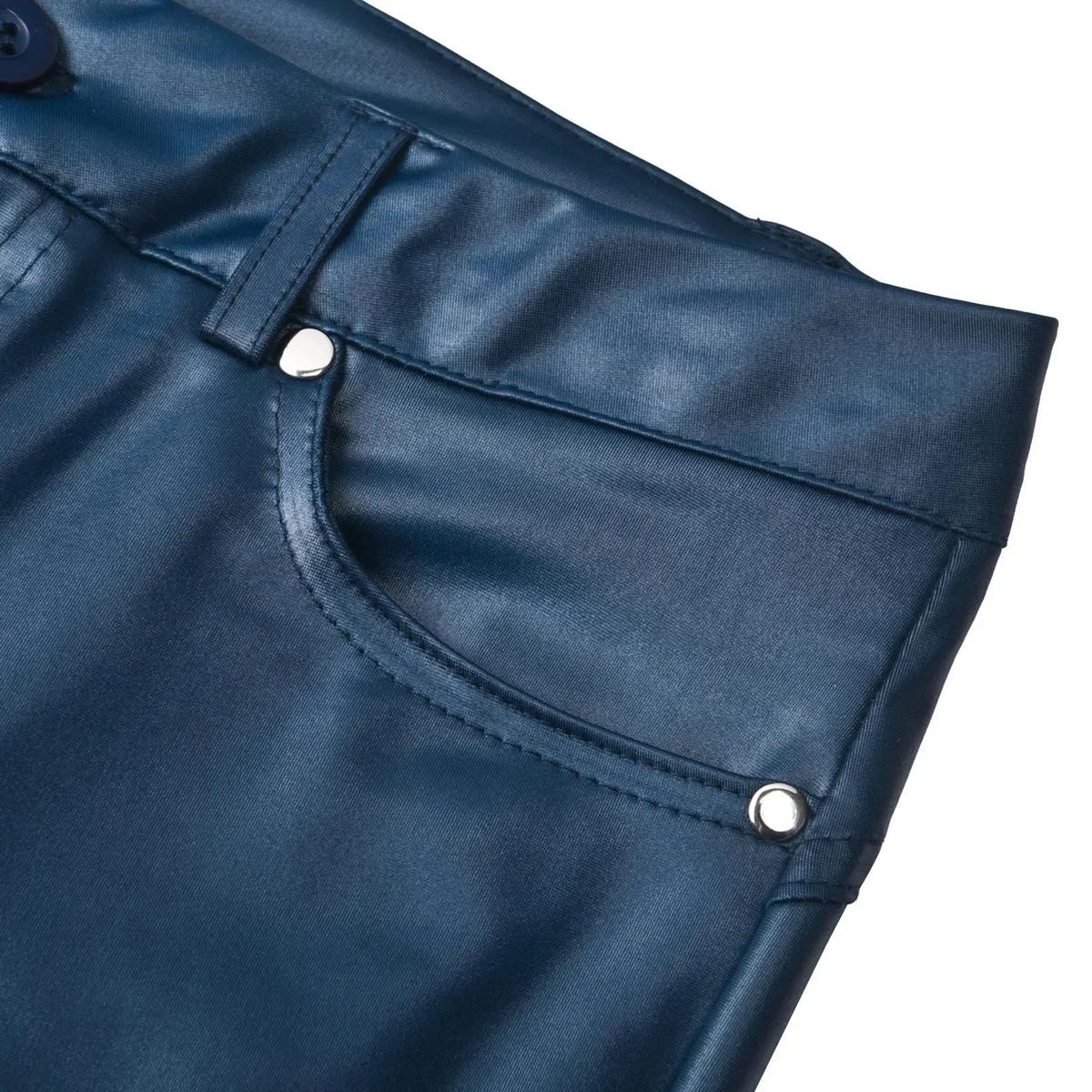 Skinny High-Waisted Leather Pants - Stretch-Cut Unisex