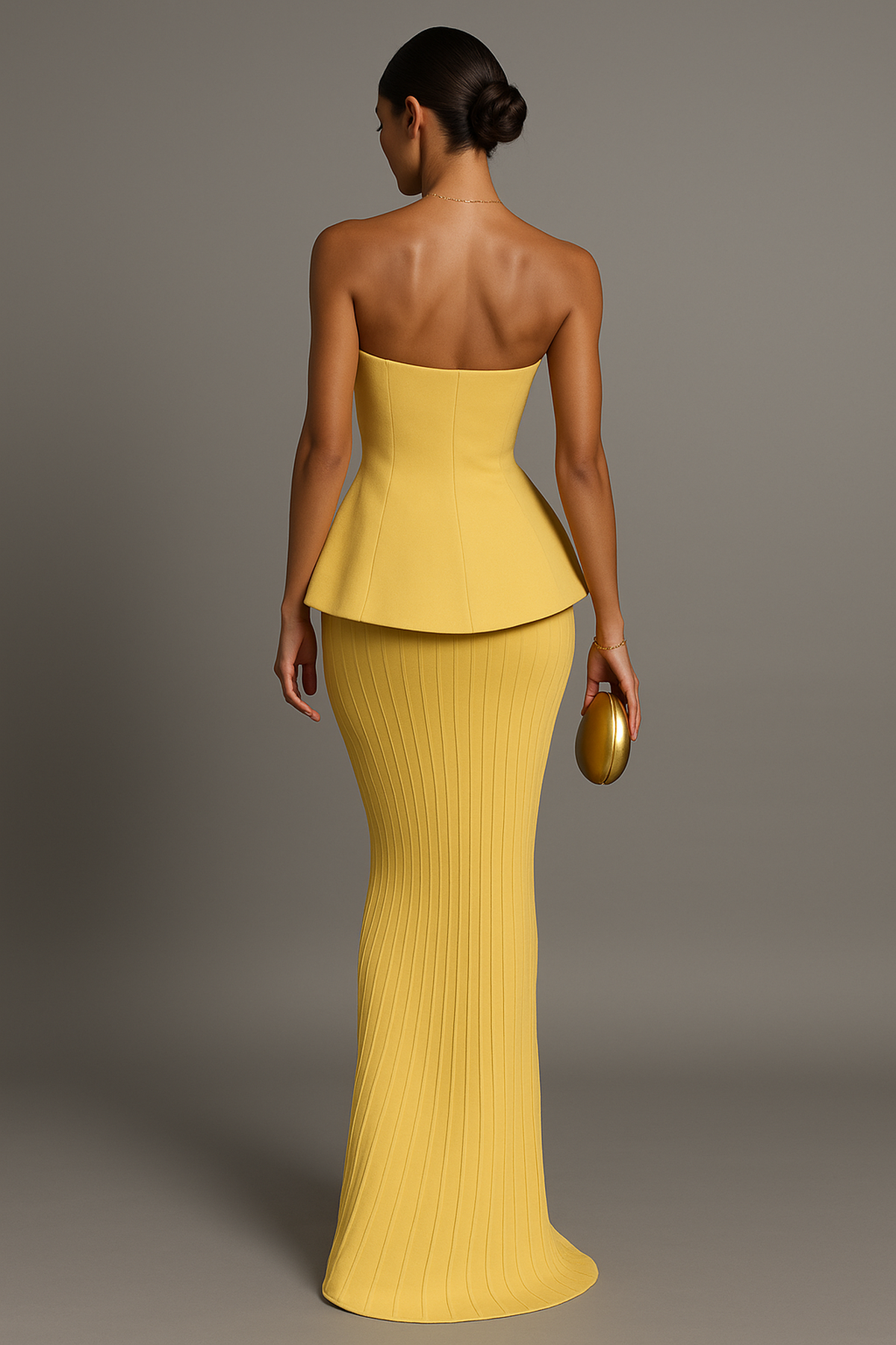 Sleek Strapless Maxi Dress